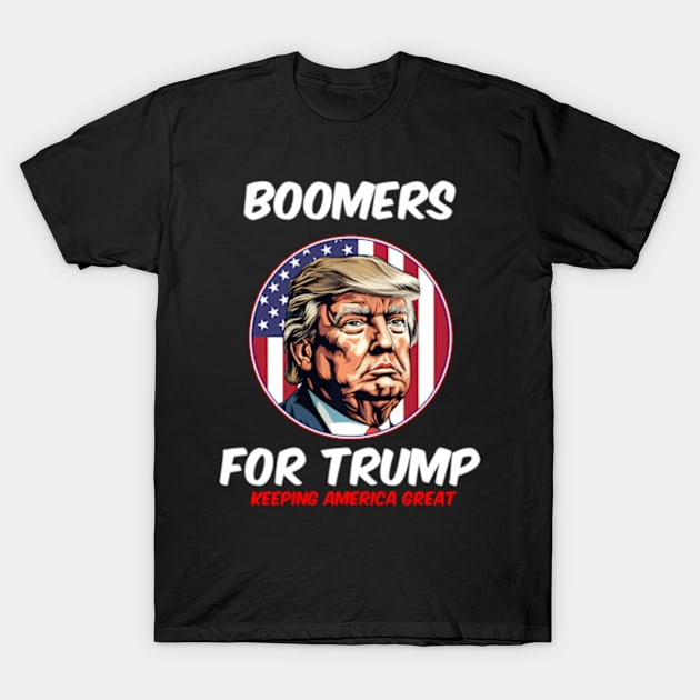 Boomers For Trump Keeg America President 2024 T-Shirt by lam-san-dan